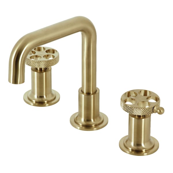 Kingston Brass KS142RKXBB Widespread Bathroom Faucet with Push Pop-Up, Brushed Brass KS142RKXBB - main